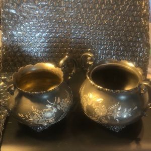 Beautiful Hand Engraved Pewter Carafes.